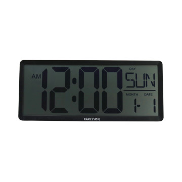 Digitálne hodiny Karlsson Table Clock Retro LCD KA6020BK, 36cm